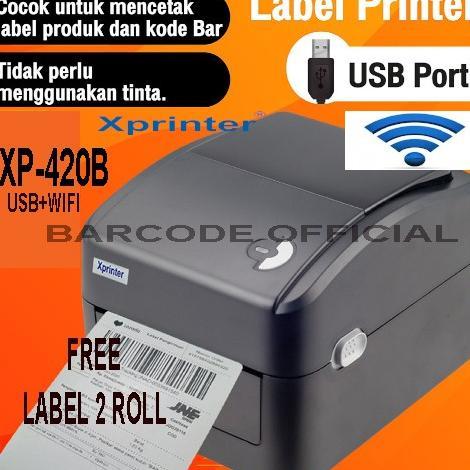PRINTER XPRINTER PRINTER BARCODE THERMAL - LABEL PRINTER XPRINTER XP-420B SIZE 110MM - A6 PRINTER