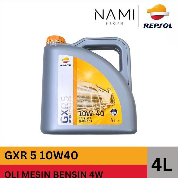 OLI MESIN MOBIL REPSOL GXR5 / GXR 5 / 10w40 / BENSIN /4 LTR/ galon ORI