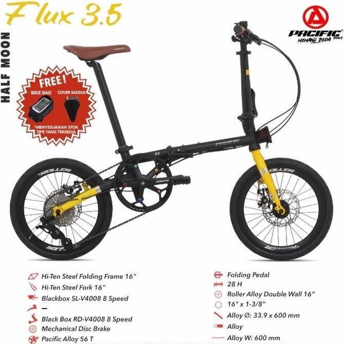 Terlaris Sepeda Lipat Steel Flux 3.5 Pacific 16"