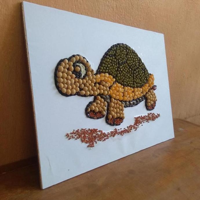 Expert- kolase biji bijian kura kura prakarya sekolah