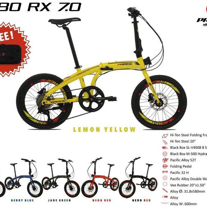 Terlaris Sepeda Lipat Pacific 2980 Rx 7.0 2O Inch Free Tas