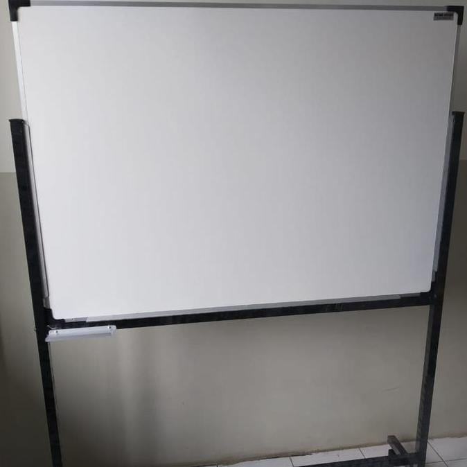 white board 90 x 120 stand roda