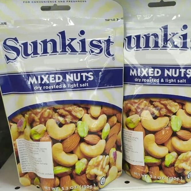 Expert- sunkist mixed nuts dry roasted & light salt 150gr