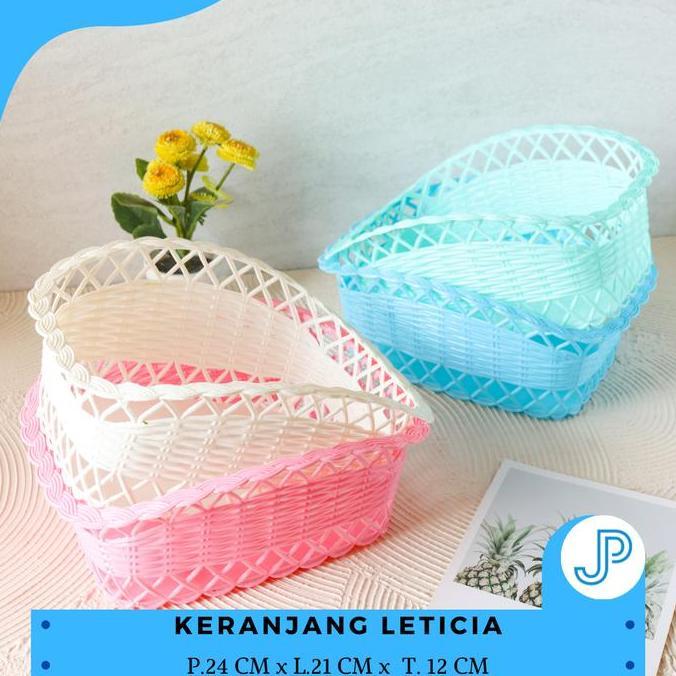 [GROSIR] Keranjang Plastik Serbaguna Parcel Buah Model Anyaman Rotan