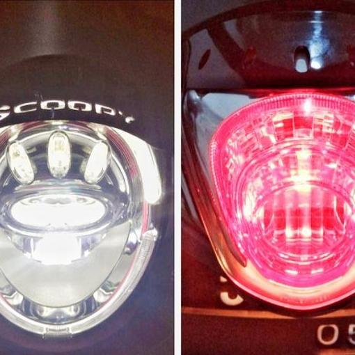 Scoopy 2018 - 2020 Paket Topi Pet Lampu Depan Dan Belakang - Visor Hemat