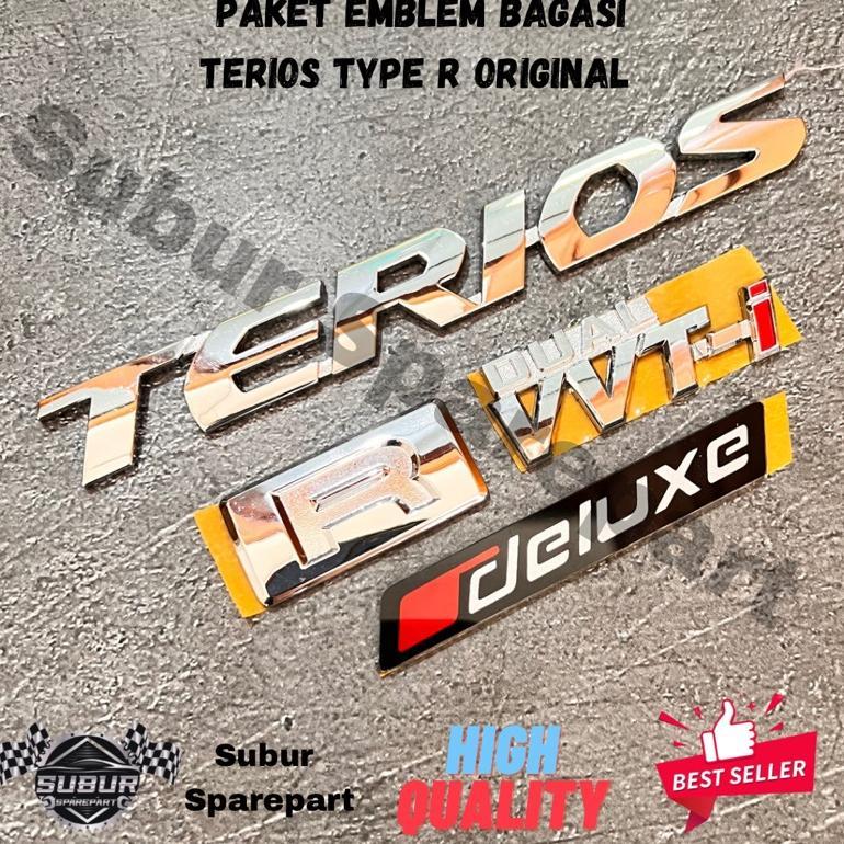 Emblem Paket Komplit Type R Terios Deluxe Original