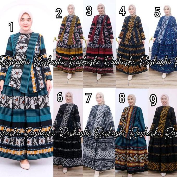 INARA SET MAURA Setelan Atasan wanita Dewasa kekinian Setelan rok tenun blouse tenun troso jepara on