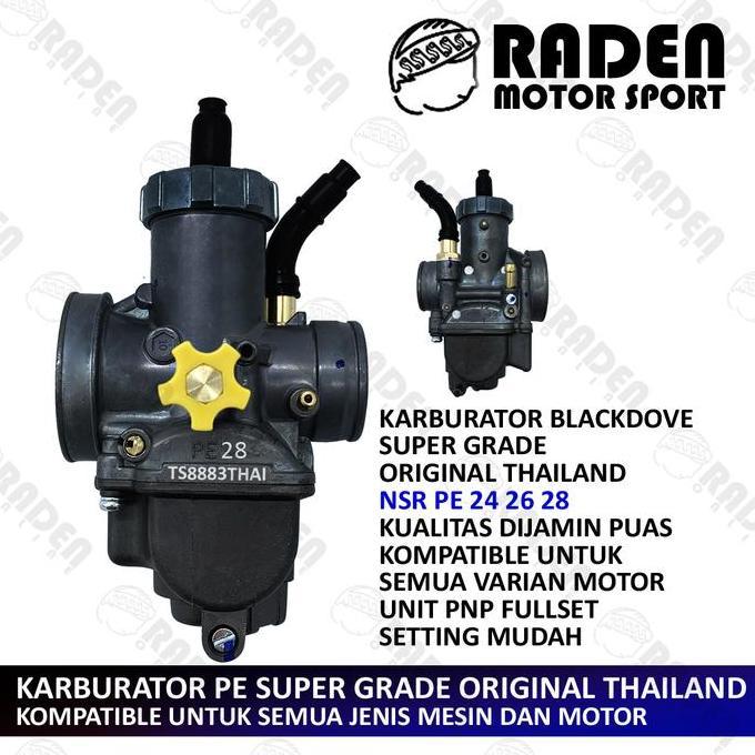 KARBURATOR KEIHIN PE 24 26 28 SKEP KUNINGAN KARBU HITAM PE28 PE26 PE24 BEAT VARIO MIO RX MX MEGAPRO 