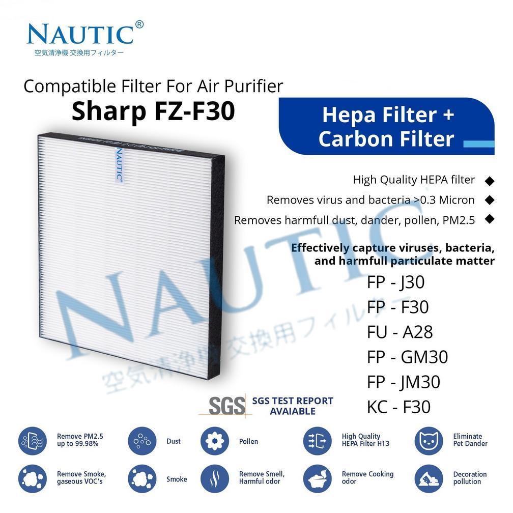 Best Deals Hepa Filter Sharp Fz-F30Hfe / Fp-J30 / Fz-Y28Fe / Fp-F30 / Fp-F30Y / Fp-J30Y / Fu-A28E / 