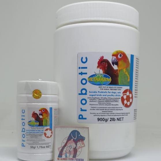 TERBARU - VETAFARM PROBIOTIK 50GR VITAMIN BURUNG MACAW MURAI AYAM CUCAK IMPORT