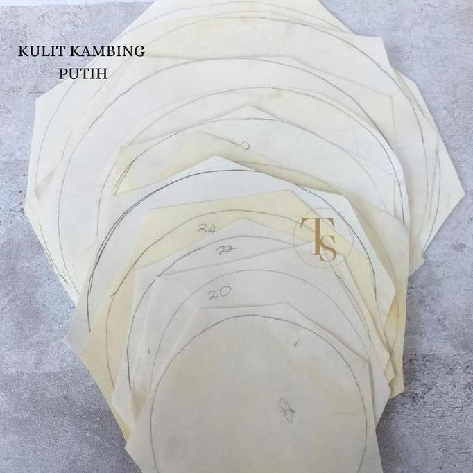 Kulit Dut ketipung Kendang Kulit Kambing Buat Dut Ukuran 28 cm Sparepart Ketipung