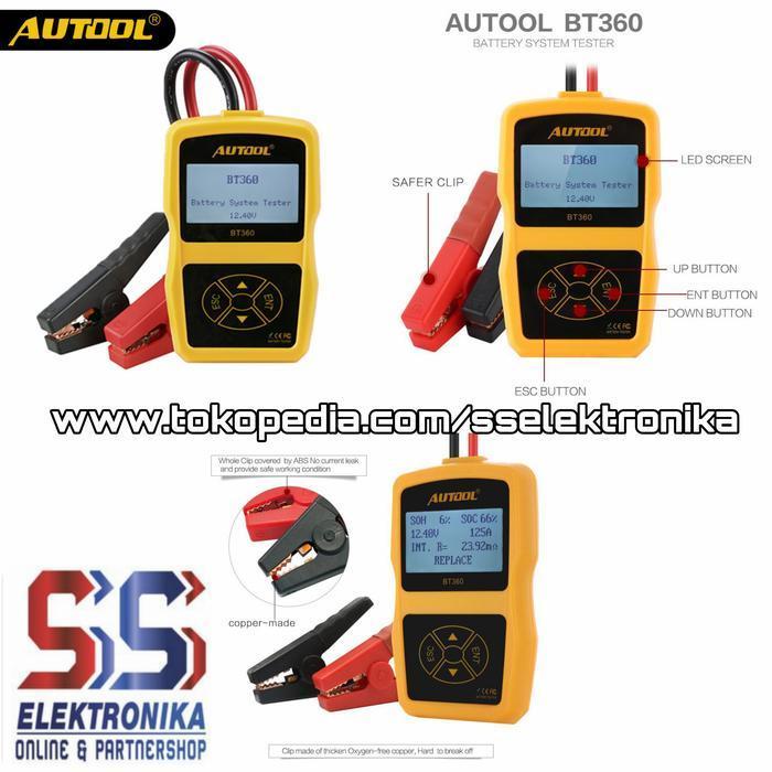 Autool Bt360 Bt-360 12V Car Battery Tester Analyzer Baterai Aki Accu Original Dan Terpercaya