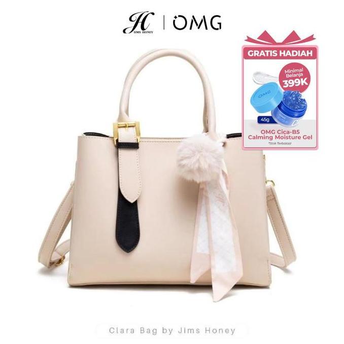 PROMO DISKON - JIMS HONEY Clara Bag Tas Kerja Wanita Tas Kulit Cewek Free Pompom Free Ellis Card Hol
