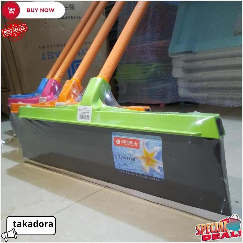 Lion Star - Pel Karet Dorong Lion Star Pel Karet Gagang Panjang Wiper Lantai Dorongan Air Cod