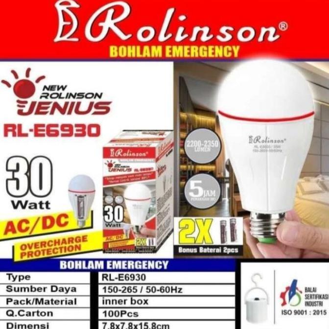 Expert- BOHLAM EMERGENCY ROLINSON/LAMPU EMERGENCY MENYALA SAAT MATI