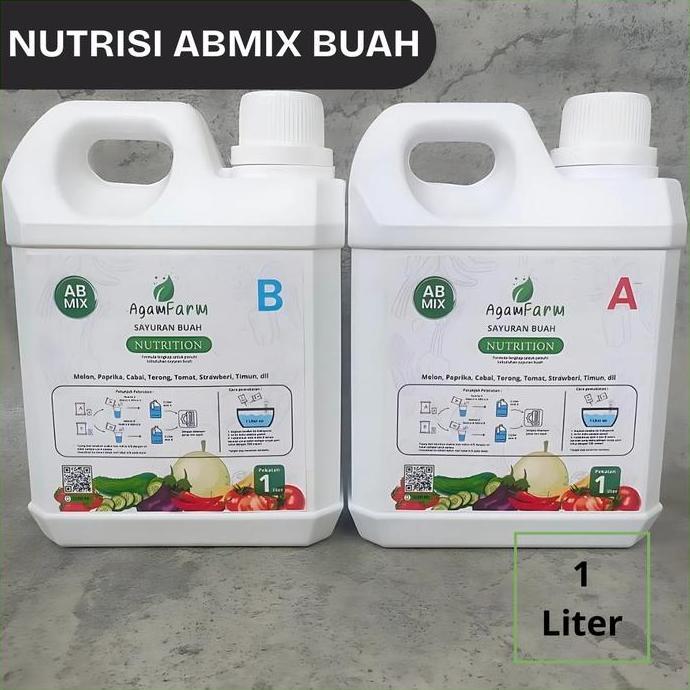 Plnt- Nutrisi Hidroponik Ab Mix Sayuran Buah Cair 1 Liter