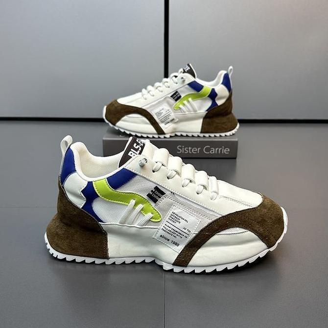 TERMURAH - Sepatu Sneakers Olahraga  New Pria Dewasa BLS-ECKE Empuk dan Nyaman BISA COD-FREE DUS und