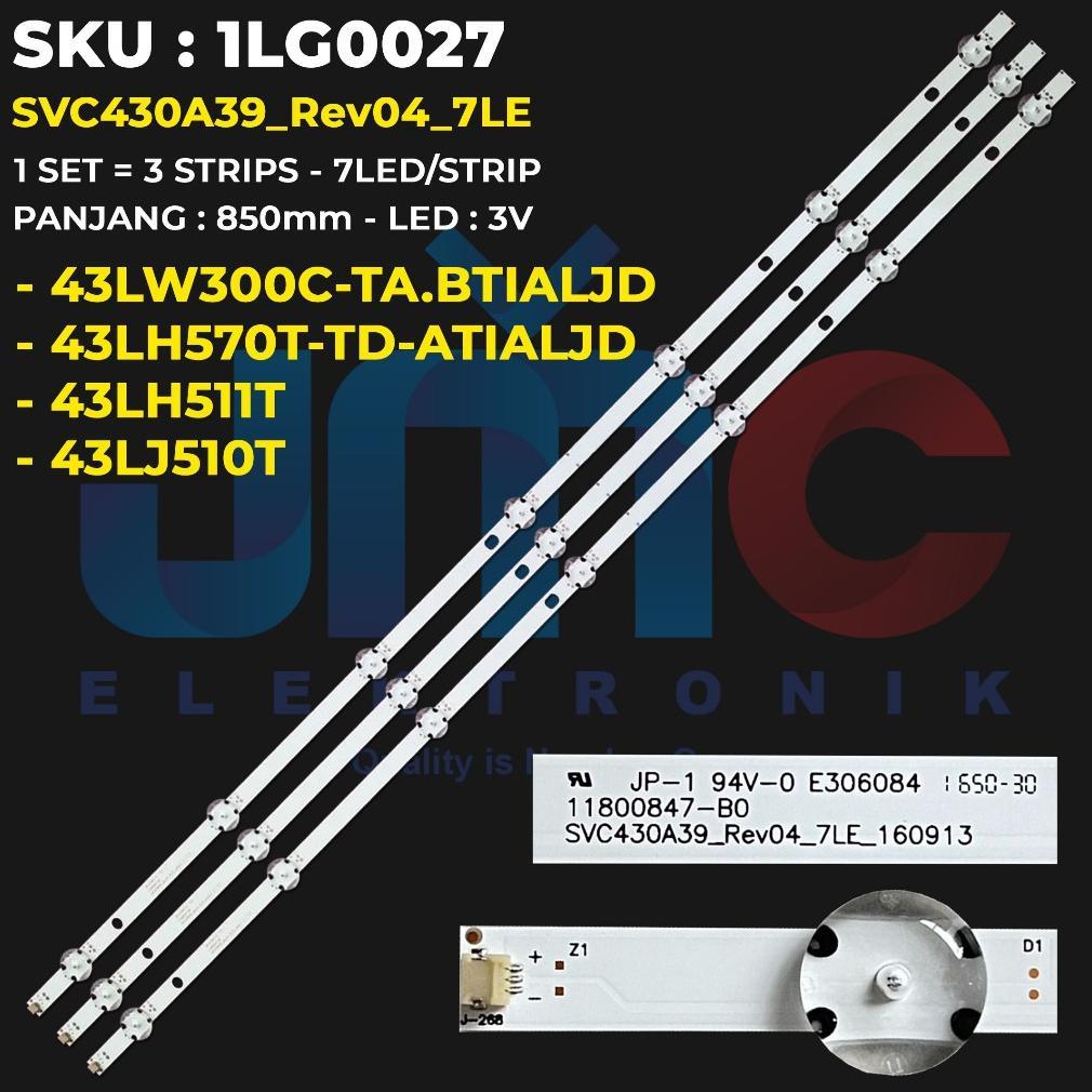 HOT Backlight TV LG 43 Inch 43LH511T 43LJ510T 43LH570T 43LH511T-TE.ATIALJD 43LW300C-TA.BTIALJD