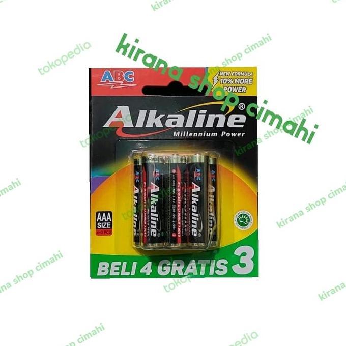 batre abc alkaline aaa isi 7 butir / a3 / baterai / battery alkalin kode 576