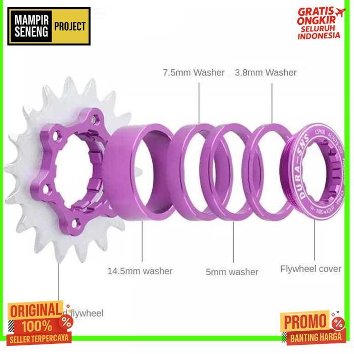 Original Hassns Cog Gear Sproket Single Speed 14T 16T 17T 18T Tipe Hg Slup Sepeda Bmx Mtb Fixie Gir 