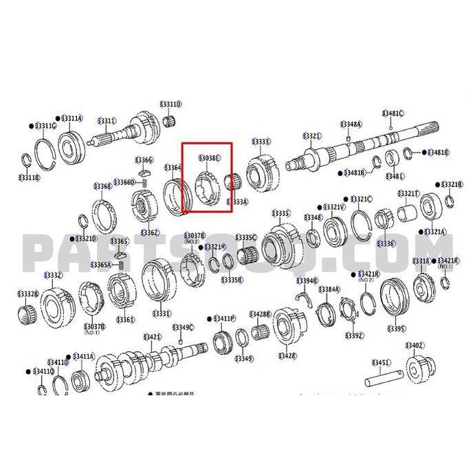 Ring Set Synchronizer Gigi 3 33038-0Kxox Innova  New