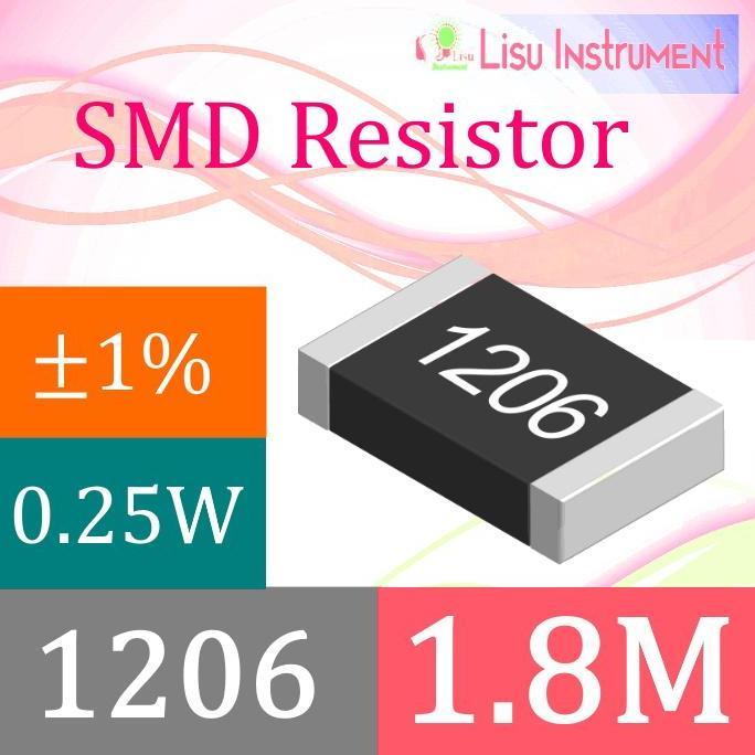 1.8M 1206 1% THICK FILM RESISTORS SMD CHIP RESISTOR 1.8M 1M8 1804