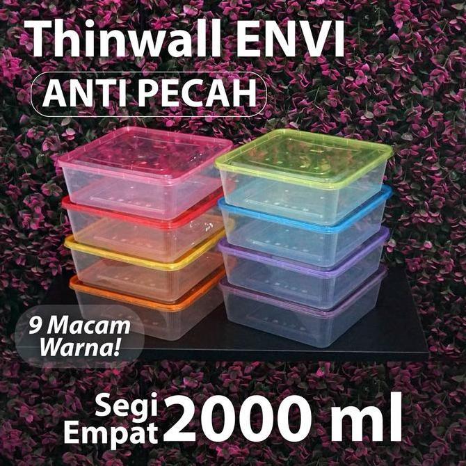 Expert- (Bekasi) Thinwall Anti Pecah 2000 ml - Thinwall ENVI - Square