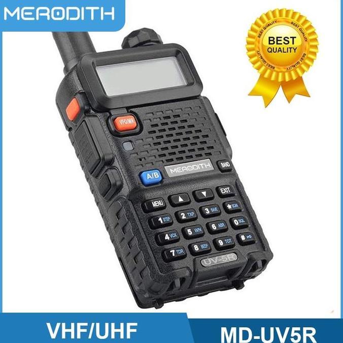 NEW - (COD) HT MERODITH UV5R Walkie Talkie Dual Band 5W 128CH UHF+VHF handy talkie luar ruangan walk