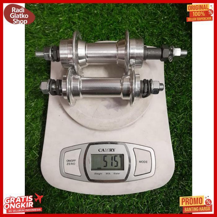 Termurah Hub Freehub Nap Bos Sepeda Platinum Drat 36 Hole Silver Bearing Set (Depan Belakang)