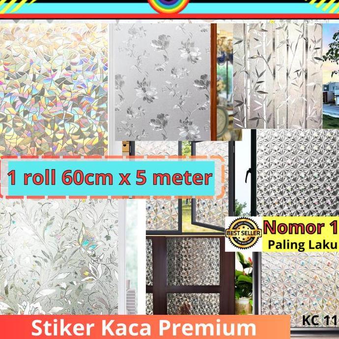 SUNBLAST SUNBLAS SANBLAST SANBLAS STIKER STICKER KACA PREMIUM LEBAR 60CM X 5METER MOTIF 3D HITAM BUR