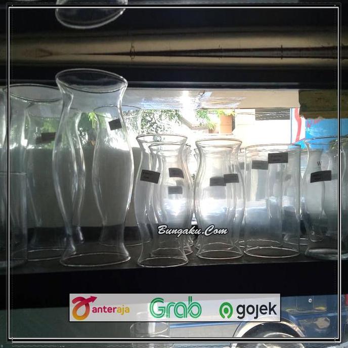 vas bunga kaca / vas bunga murah / vas bunga kaca bening