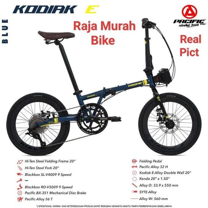 Terlaris Sepeda Lipat Pacific Kodiak E 20 Inch Sepeda Lipat 20 Inch Pacific
