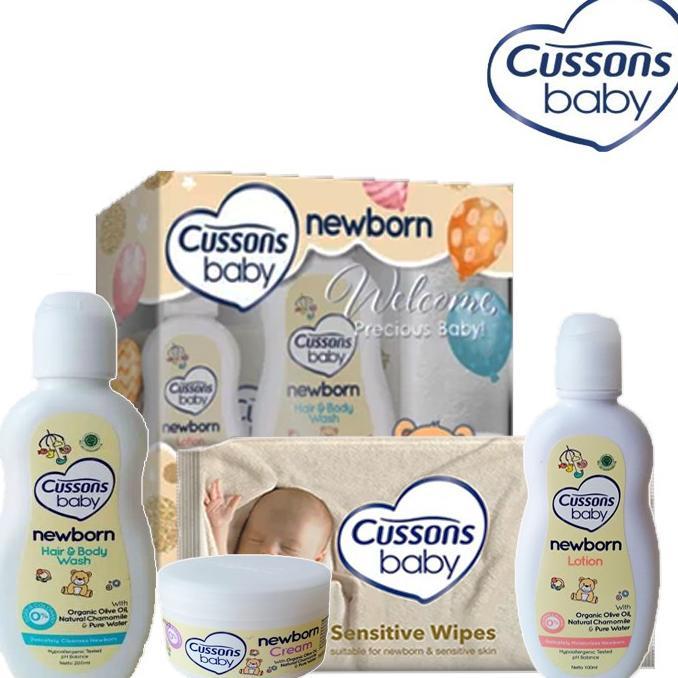 Saless Set Sabun Mandi Lotion Tissue Dan Cream Cussons Baby Pack Newborn / Bayi Baru Lahir