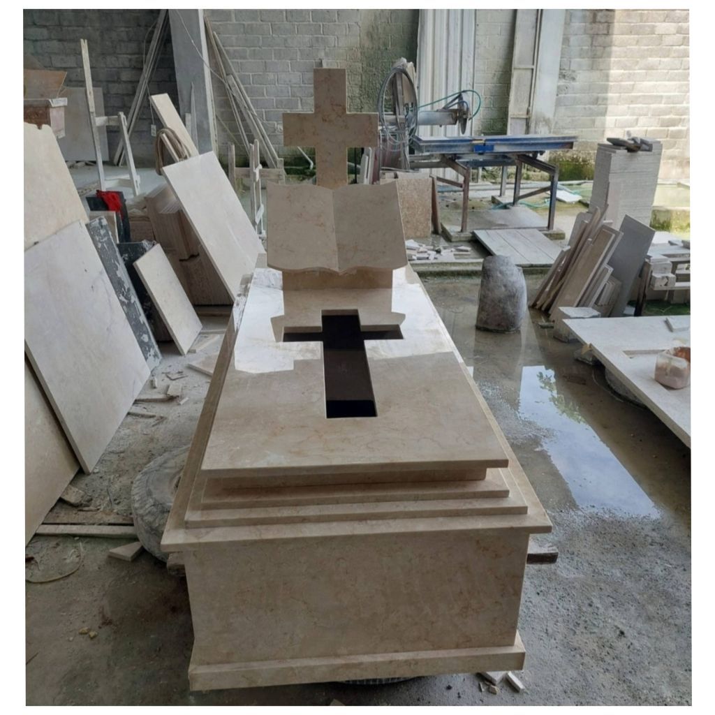 Kijing Makam Kristen Marmer ( ukuran bisa custom )
