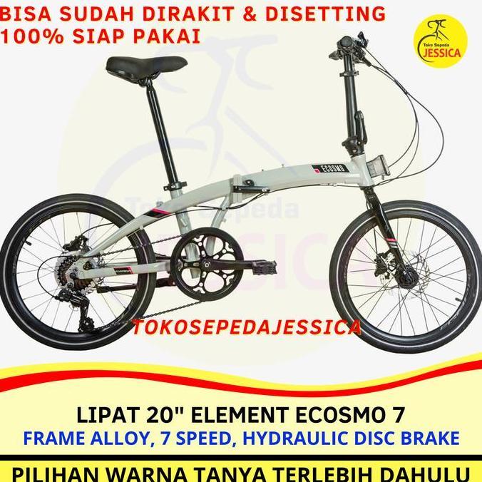 Terlaris Sepeda Lipat 20 Element Ecosmo 7 Speed Disc Brake Folding Bike Murah