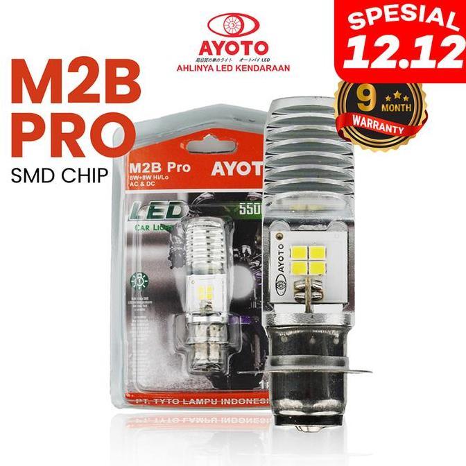 Lampu LED Utama Motor Bebek Matic AYOTO M2B Pro H6 AC DC PNP 8 Watt