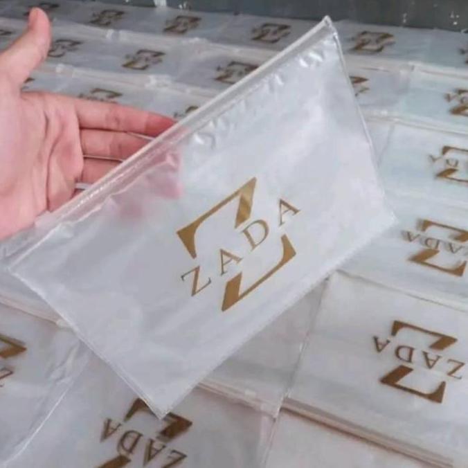 [25X35] Sablon Plastik Zipper Bag Custom | Ziplock | Pouch Kosmetic