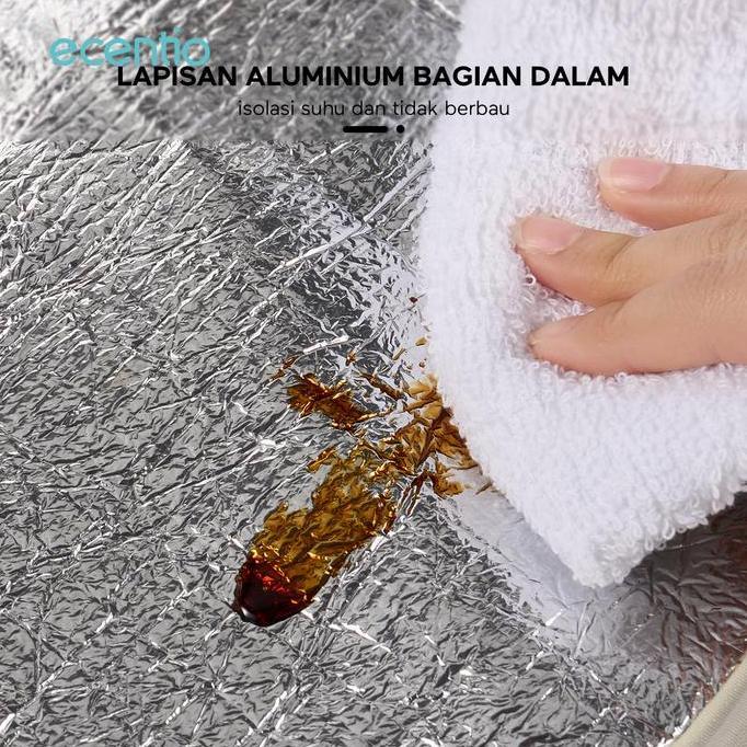 ecentio kotak makan 1.1L lunch box&tas bekal set anti bocor BPA free