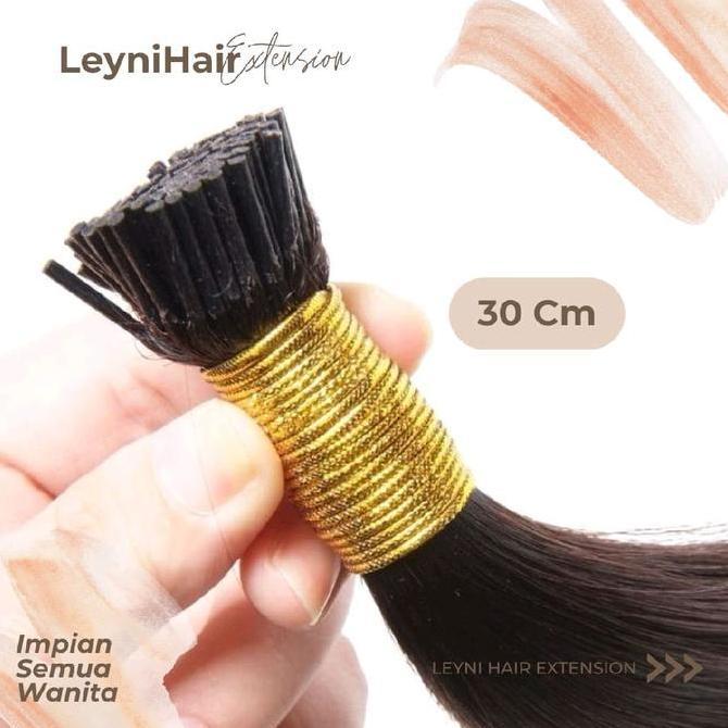Rambut Sambung / Panjang 30 Cm Warna Hitam Hair Extension