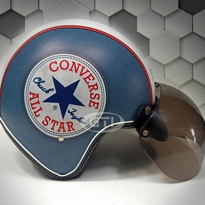 Converse Helm Retro Bogo Kulit Motif Dewasa Caracter Coverse Sni Allsize 5760Cm Bahan Kulit Dital Pr