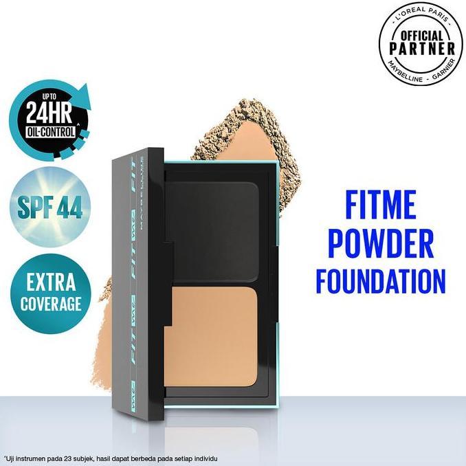 Maybelline Fit Me Matte and Poreless 24HR Oil Control Powder Foundation | Bedak Padat