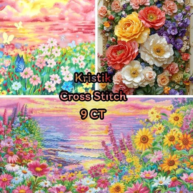 DIY Kristik Cross Stitch Sulaman Menyulam Embroidery set Menjahit Paket Jahit Merajut Pemandangan uk