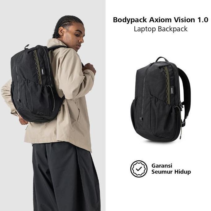 Bag- Bodypack Axiom Vision 1.0 Laptop Backpack 15 Inch Tas Ransel Kerja Kuliah Sekolah Ringan Stylis