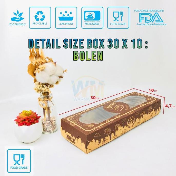 New- (Isi 25Pcs) Dus Box Bolen Pisang Isi 10 / Dus Kemasan Bolen Pisang / Box Bolen 30X10X5 / Box Bo