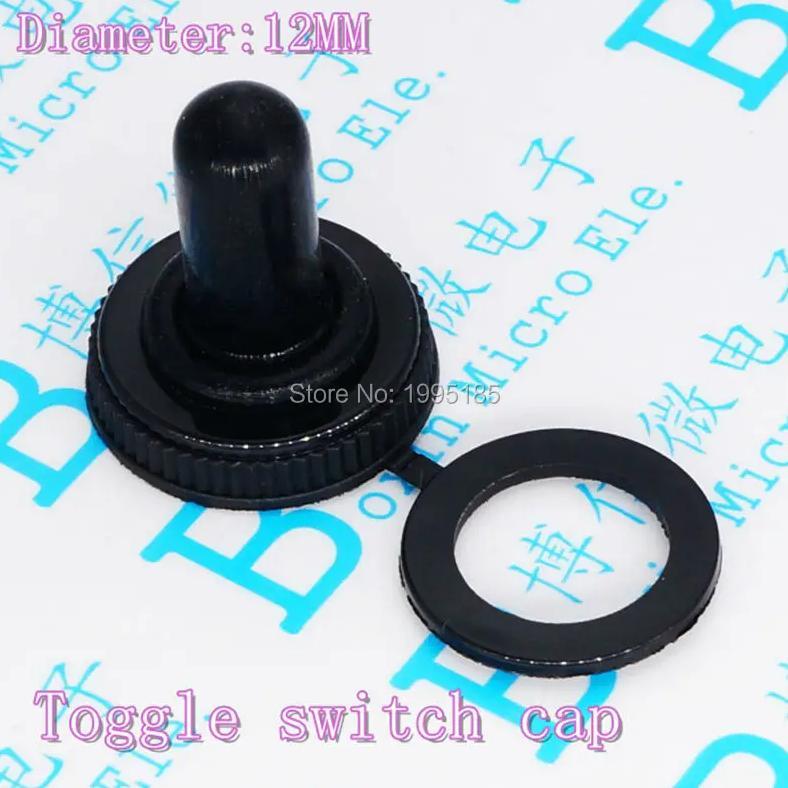 10pcs/lot Toggle Switch Waterproof Rubber Resistance Cover Cap Boot Black  Diameter 12MM Toggle swit