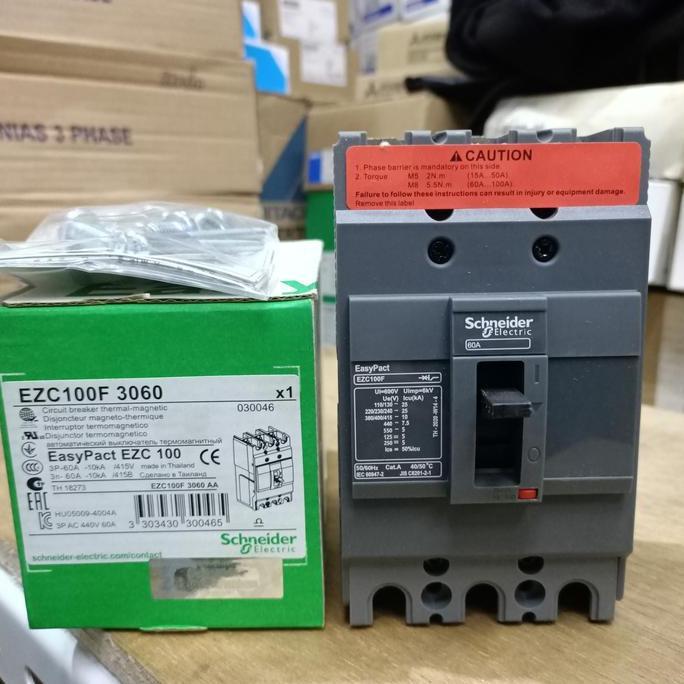NEW MCCB SCHNEIDER EZC100F 3P 100A EZC100F3060
