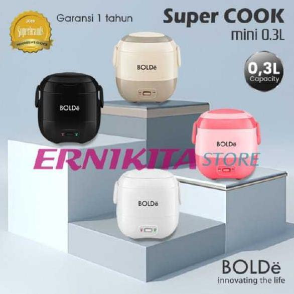 TERMURAH BOLDe SUPER COOK MINI 0.3L Rice Cooker Portable Anti Lengket BPA Free Cocok MPASI Anak Kos 