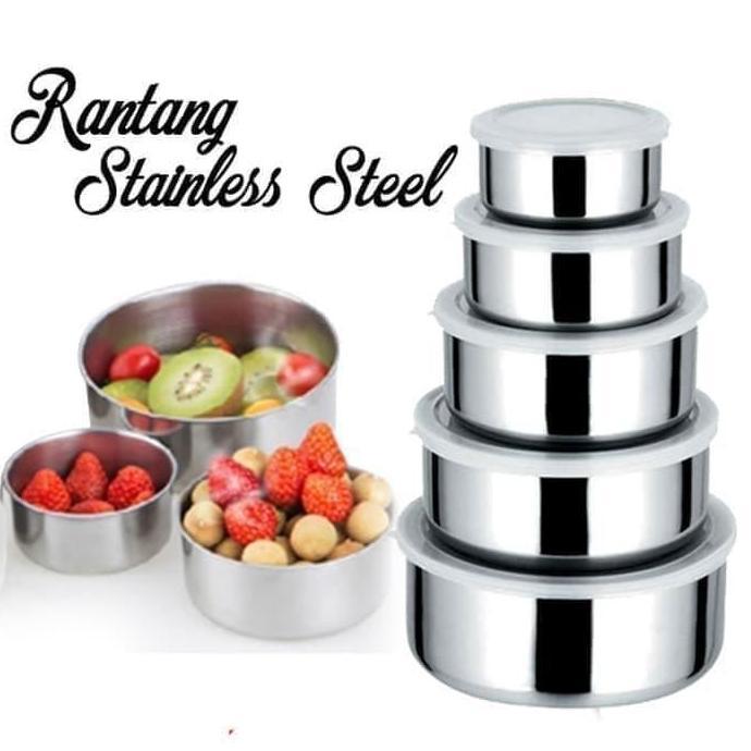 BIG SALE Fresh Box Rantang Susun Stainless Steel 5 Pcs / Rantang 5 susun / Rantang Makanan besi temp