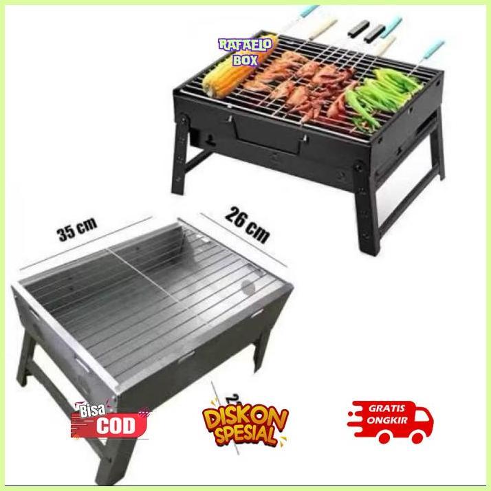 RAFAELOBOX GB ALAT BAKAR SATE TEMPAT PANGGANGAN LIPAT PORTABLE PANGGANG DAGING AYAM BAKARAN LGI GRIL
