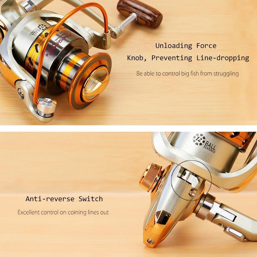 Termurah Daiwa Reel Pancing Asli Besi Fishing Reel 10Kg Reel Pancing Murah Kuat Power Handle/ Spinni